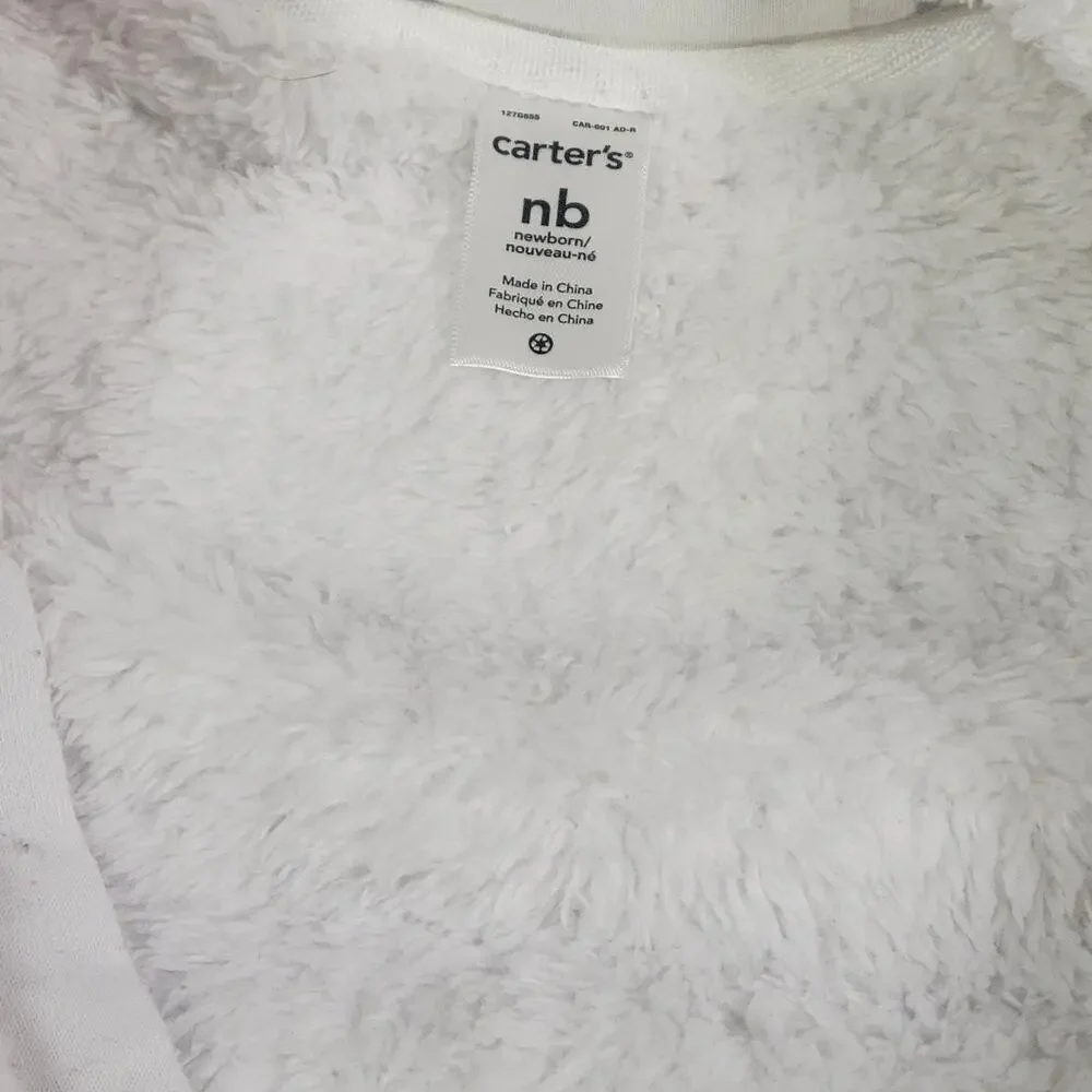 Carter's Fleece Sherpa Snow Suit Size Newborn New without‎ Tags!!!